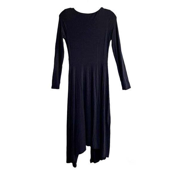 BAILEY 44 Dress Size Small Blue Maxi Knit Handkerchief Hem Long Sleeve A… - Picture 3 of 6